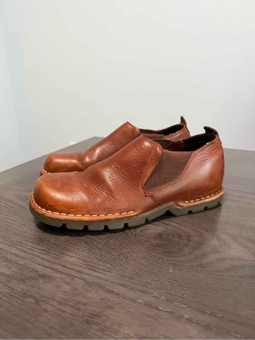 Cole Haan Country Men’s Brown Leather Slip-On Lug Sole Shoes Size 10M
